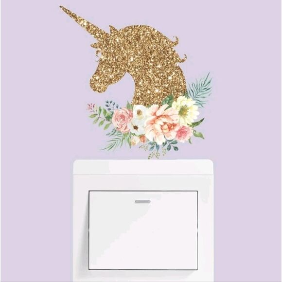 Glittery Unicorn Wall Decal - Picture 5 of 6